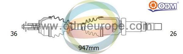 ODM-MULTIPARTS Приводной вал 18-152080