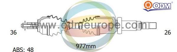 ODM-MULTIPARTS Приводной вал 18-152091