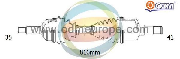 ODM-MULTIPARTS Приводной вал 18-161270