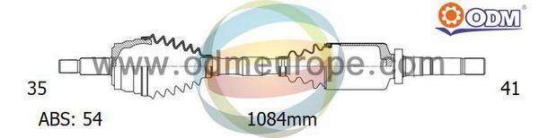 ODM-MULTIPARTS Приводной вал 18-162181