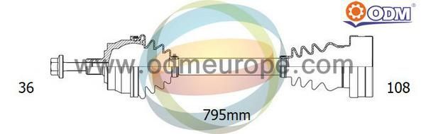 ODM-MULTIPARTS kardaninis velenas 18-212500