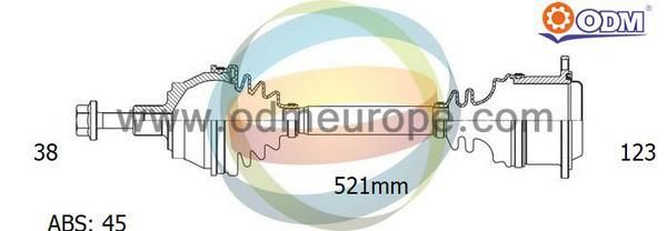 ODM-MULTIPARTS kardaninis velenas 18-213131