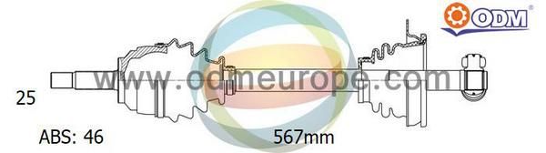 ODM-MULTIPARTS kardaninis velenas 18-251011