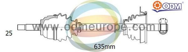 ODM-MULTIPARTS Приводной вал 18-252020