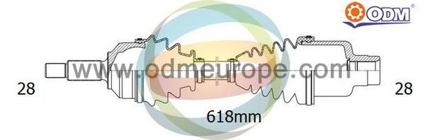 ODM-MULTIPARTS Приводной вал 18-291500