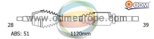 ODM-MULTIPARTS Приводной вал 18-292011