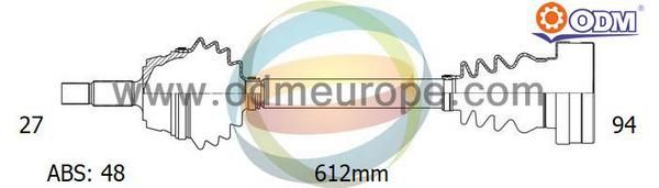 ODM-MULTIPARTS kardaninis velenas 18-342101