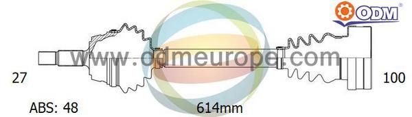 ODM-MULTIPARTS Приводной вал 18-343021