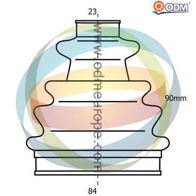 ODM-MULTIPARTS gofruotoji membrana, kardaninis velenas 21-990148
