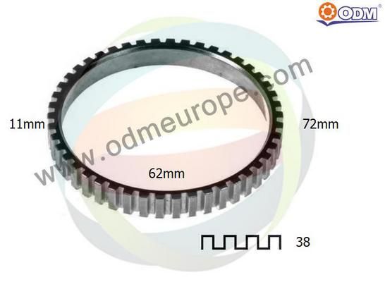 ODM-MULTIPARTS Зубчатый диск импульсного датчика, противобл. устр 26-080029