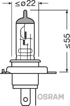 OSRAM Лампа накаливания, основная фара 64185NR5-01B
