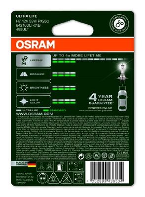 OSRAM Lemputė, tolimosios / dieninės šviesos 64210ULT-01B
