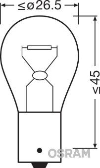 OSRAM lemputė, atbulinės eigos žibintas 7507