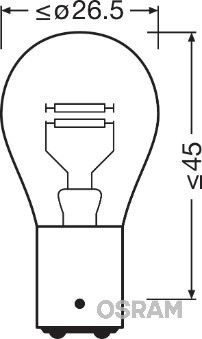 OSRAM Lemputė, dieninės šviesos / stovėjimo žibintas 7528ULT
