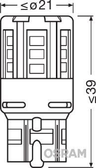 OSRAM lemputė, dieną naudojamas žibintas 7715CW-02B