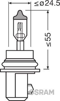 OSRAM Лампа накаливания, фара с авт. системой стабилизац 9007
