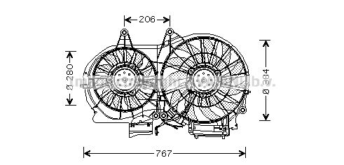 PRASCO ventiliatorius, radiatoriaus AI7506