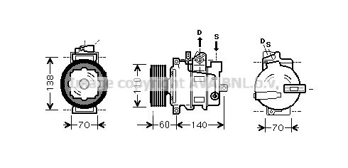 PRASCO Компрессор, кондиционер AIK266