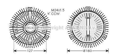 PRASCO Сцепление, вентилятор радиатора BWC324