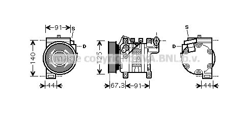 PRASCO Компрессор, кондиционер DNK273