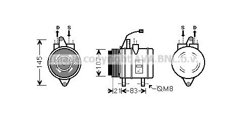 PRASCO Компрессор, кондиционер DWK098