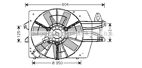 PRASCO ventiliatorius, radiatoriaus FD7518