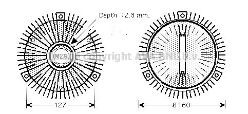 PRASCO sankaba, radiatoriaus ventiliatorius MSC422