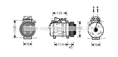 PRASCO Компрессор, кондиционер MSK278