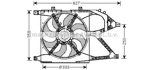 PRASCO ventiliatorius, radiatoriaus OL7519