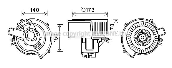 PRASCO elektrovariklis, vidinis pūtiklis OL8639