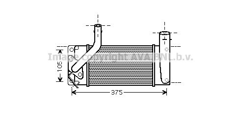 PRASCO tarpinis suslėgto oro aušintuvas, kompresorius TO4566