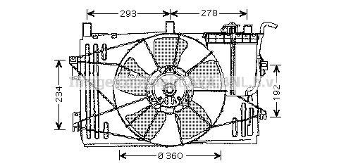PRASCO ventiliatorius, radiatoriaus TO7508