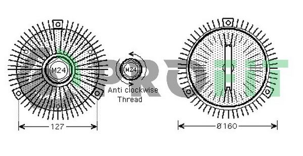 PROFIT Сцепление, вентилятор радиатора 1720-1014