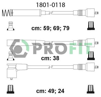 PROFIT uždegimo laido komplektas 1801-0118