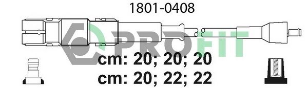PROFIT uždegimo laido komplektas 1801-0408