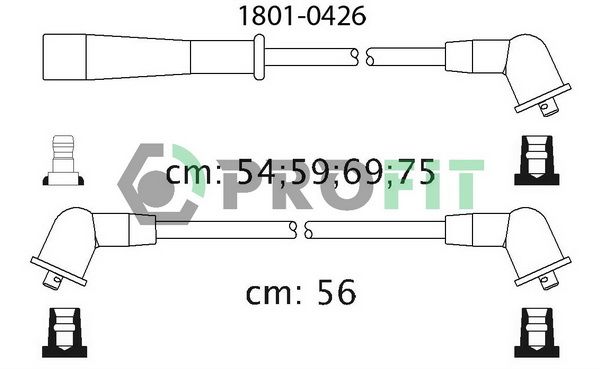 PROFIT uždegimo laido komplektas 1801-0426