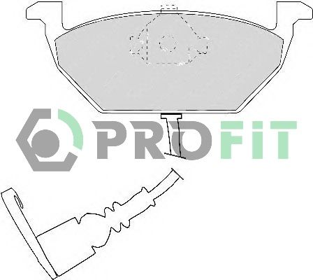 PROFIT Комплект тормозных колодок, дисковый тормоз 5000-1398