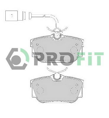 PROFIT Комплект тормозных колодок, дисковый тормоз 5000-1482