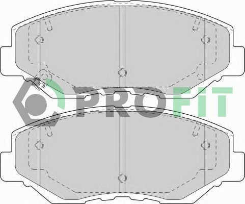 PROFIT Комплект тормозных колодок, дисковый тормоз 5000-1658