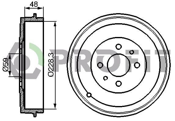 PROFIT Тормозной барабан 5020-0017