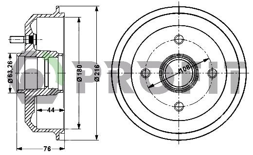 PROFIT Тормозной барабан 5020-0024