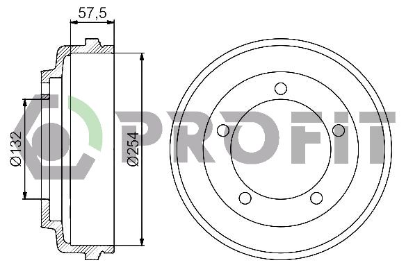 PROFIT Тормозной барабан 5020-0029
