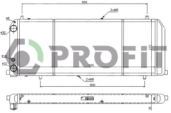 PROFIT radiatorius, variklio aušinimas PR 0012A7