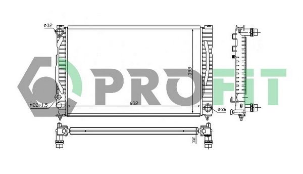 PROFIT radiatorius, variklio aušinimas PR 0014A1