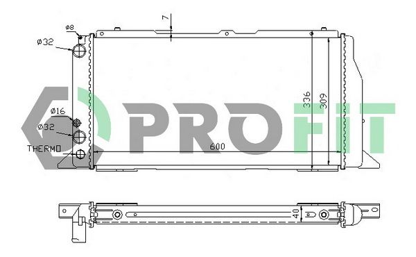 PROFIT radiatorius, variklio aušinimas PR 0016A1