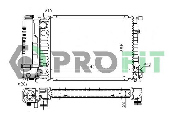 PROFIT radiatorius, variklio aušinimas PR 0060A1