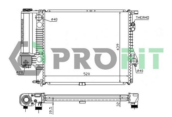 PROFIT radiatorius, variklio aušinimas PR 0070A1