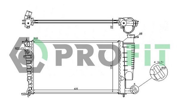 PROFIT radiatorius, variklio aušinimas PR 0520N1