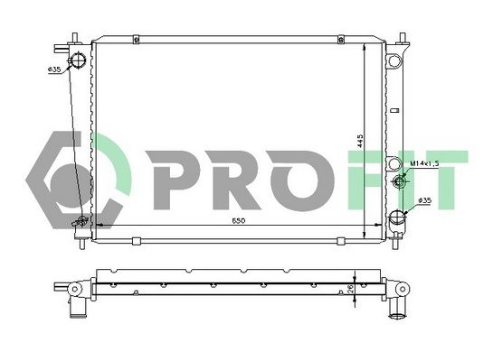 PROFIT Радиатор, охлаждение двигателя PR 1801A1