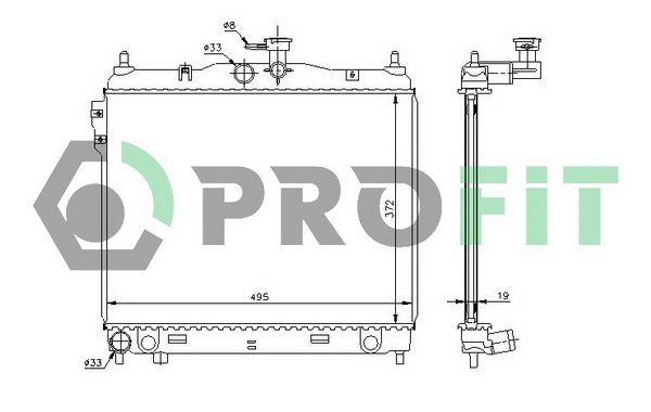 PROFIT Радиатор, охлаждение двигателя PR 1810A1
